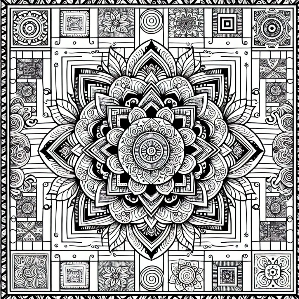 Unlock Your Creativity: Discover the Joy of a Square Coloring Page!