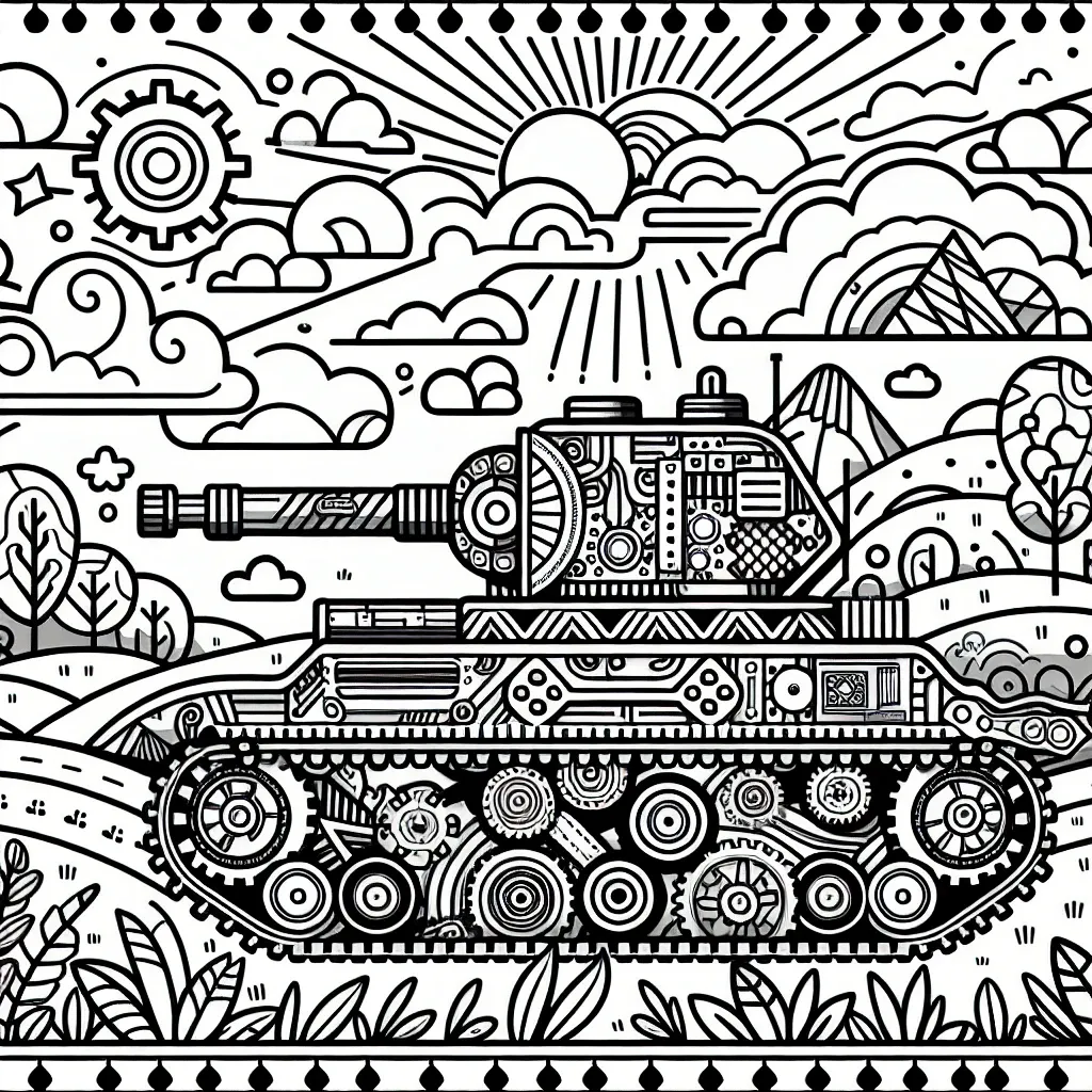 Unleash Creativity with Our Exciting Tank Coloring Page Collection for Kids and Adults!